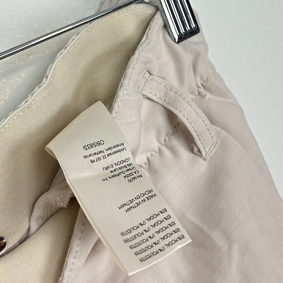 FREE PEOPLE Nothin' to Say Elastic Waist Pants in Champagne Dream Size Large - Picture 8 of 14